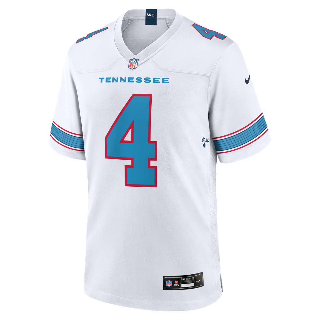 Wan'Dale Robinson Tennessee Titans White Game Jersey