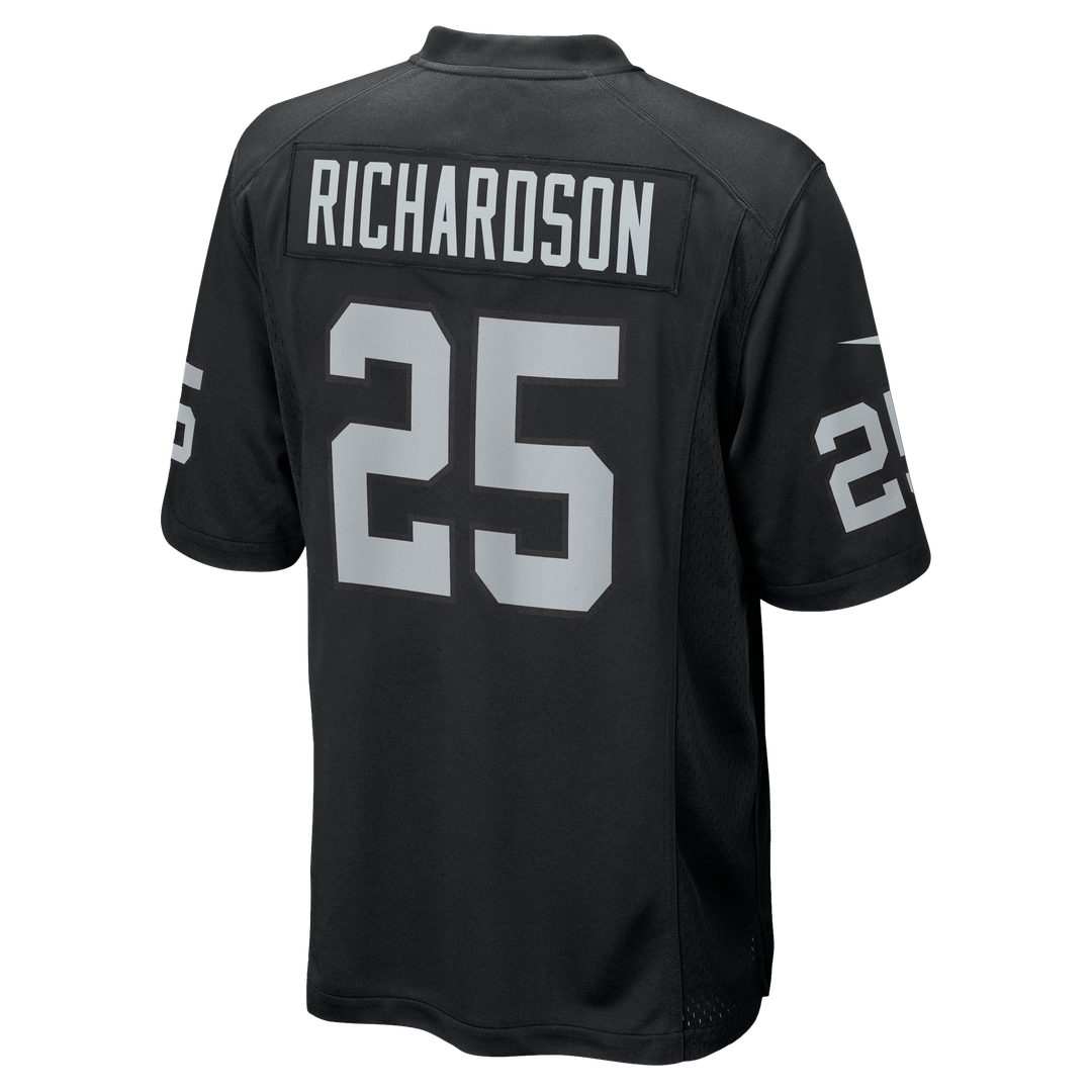 Decamerion Richardson Las Vegas Raiders Black Team Game Jersey