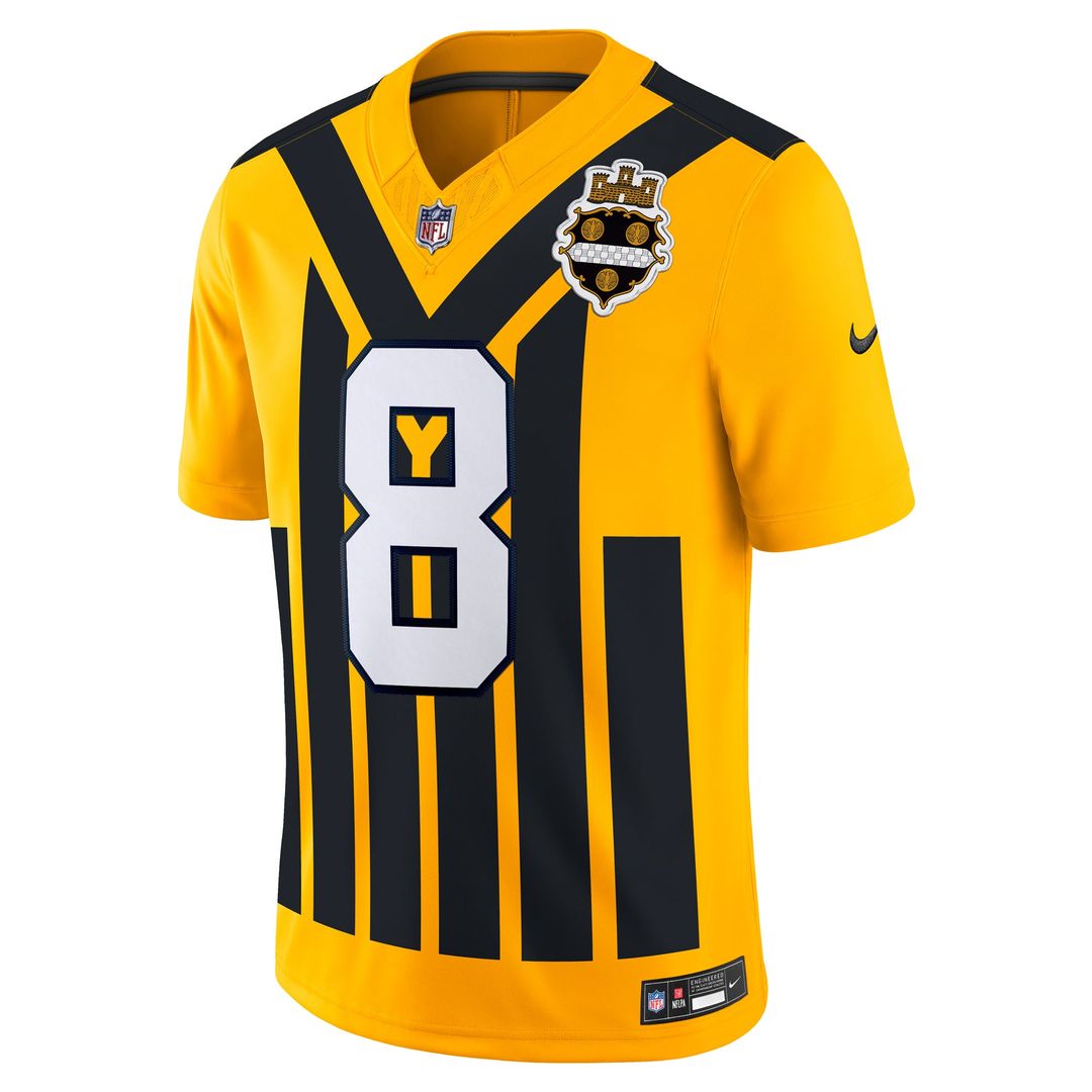 Aaron Rodgers Pittsburgh Steelers Gold Alternate Vapor F.U.S.E. Limited Jersey