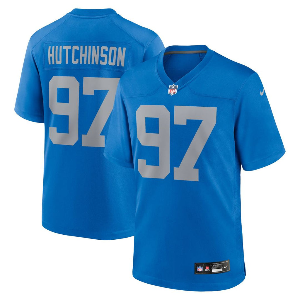 Aidan Hutchinson Detroit Lions Blue Alternate Game Jersey