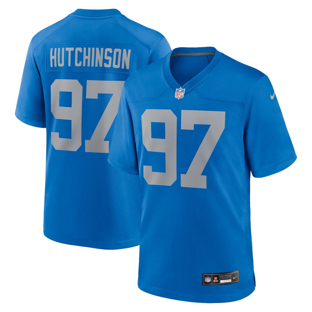 Aidan Hutchinson Detroit Lions Blue Alternate Game Jersey