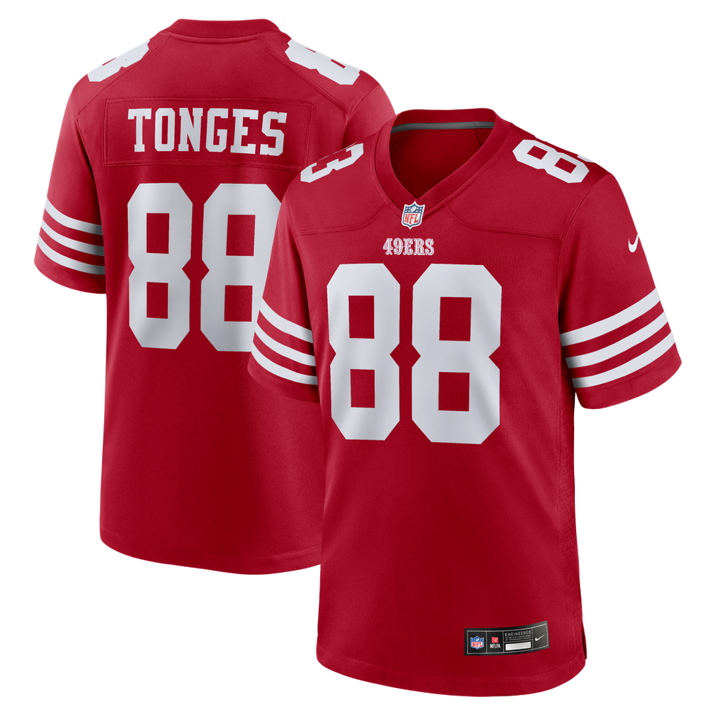 Jake Tonges San Francisco 49ers Scarlet Team Game Jersey
