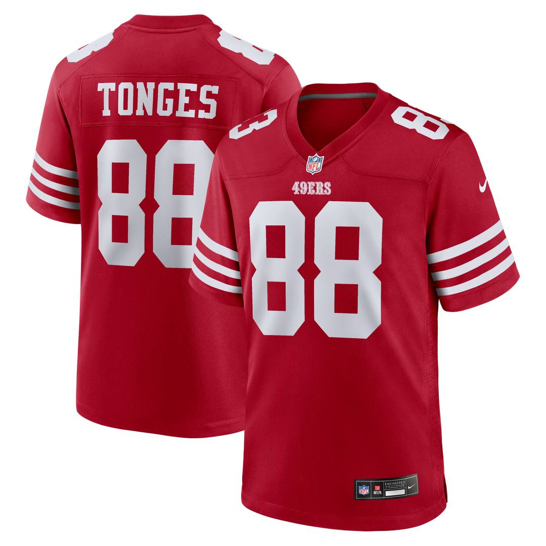 Jake Tonges San Francisco 49ers Scarlet Team Game Jersey