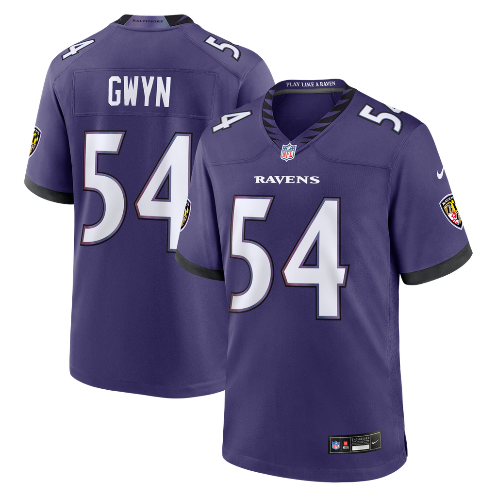 Jovaughn Gwyn Baltimore Ravens Purple Team Game Jersey