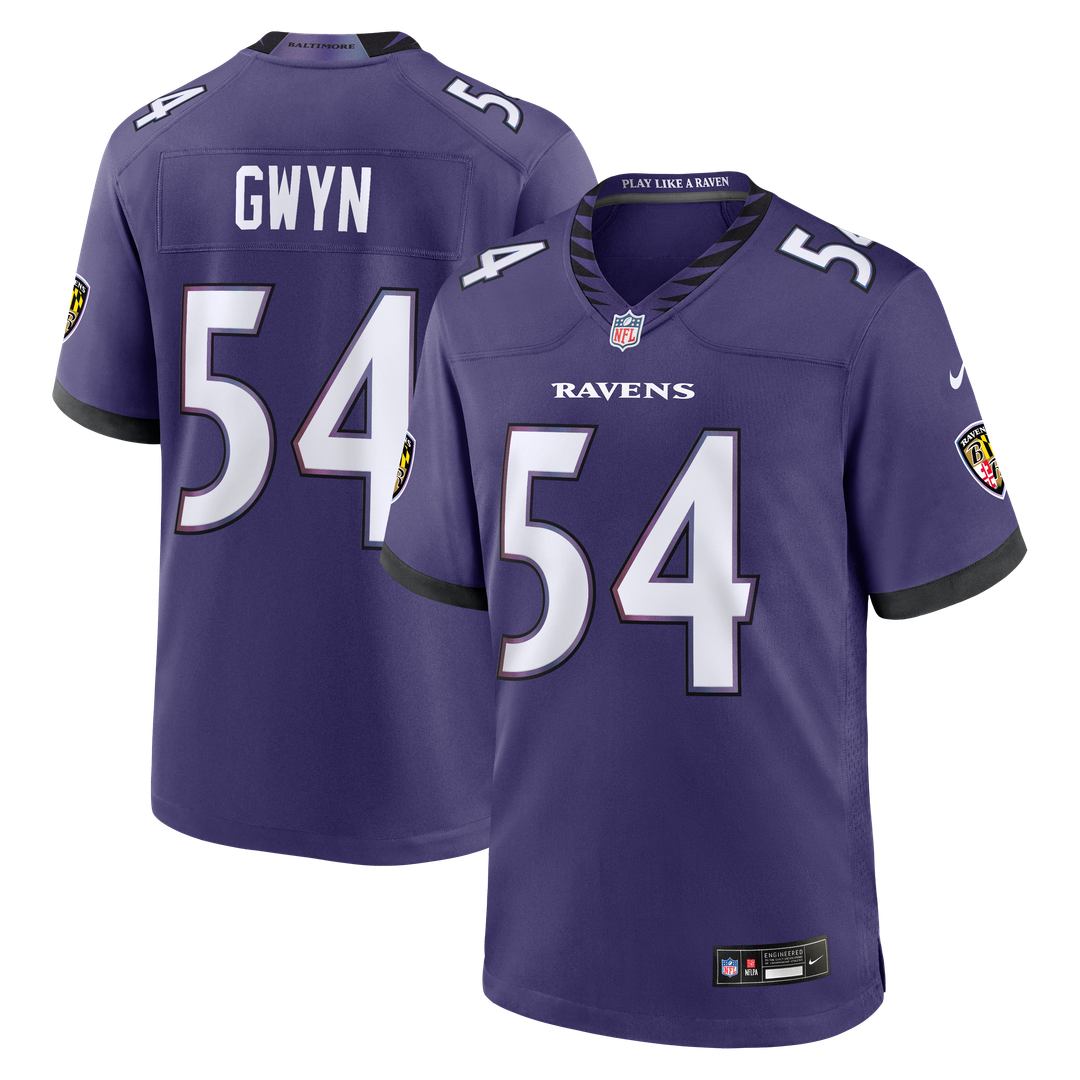 Jovaughn Gwyn Baltimore Ravens Purple Team Game Jersey
