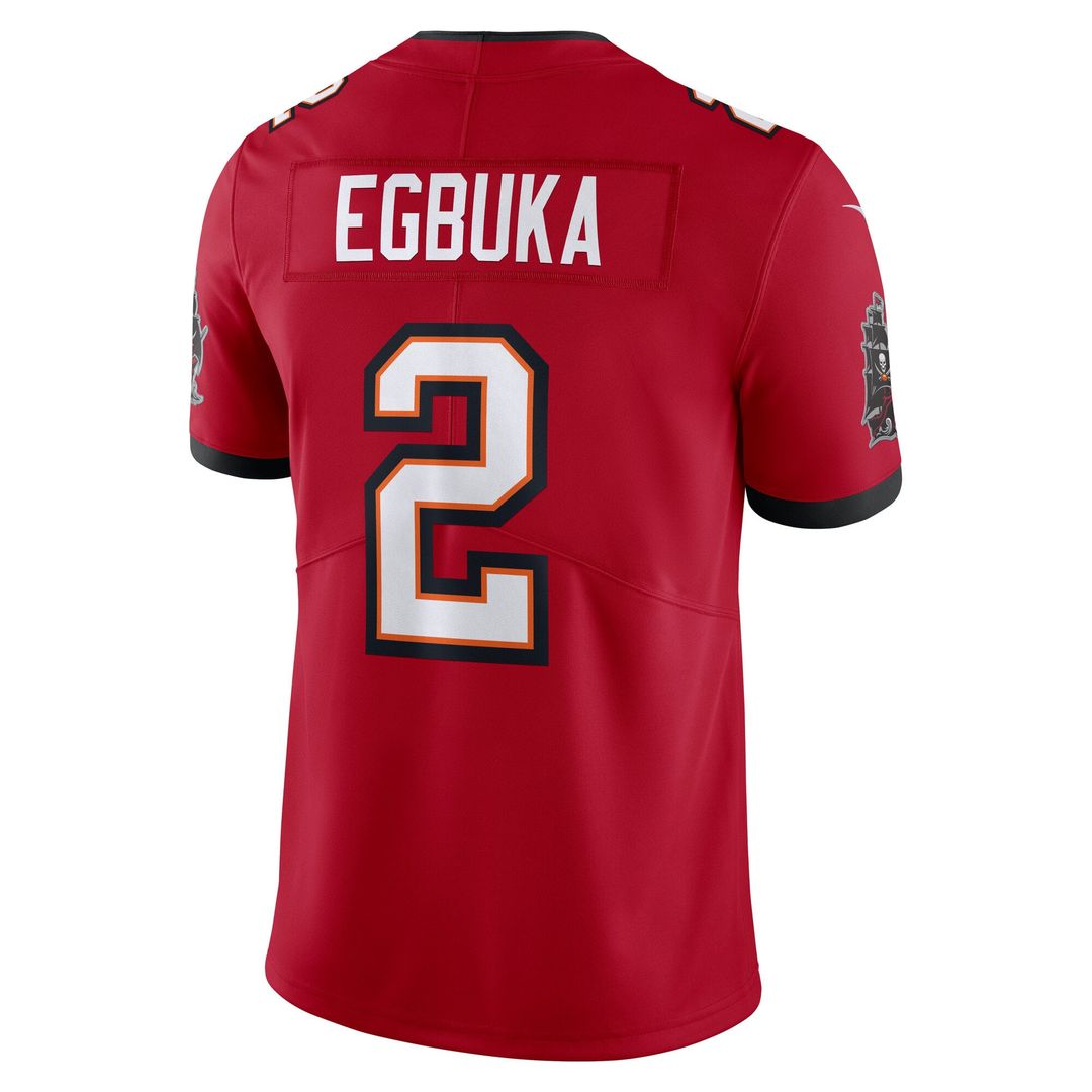 Emeka Egbuka Tampa Bay Buccaneers Red Vapor Untouchable Stitched Limited Jersey