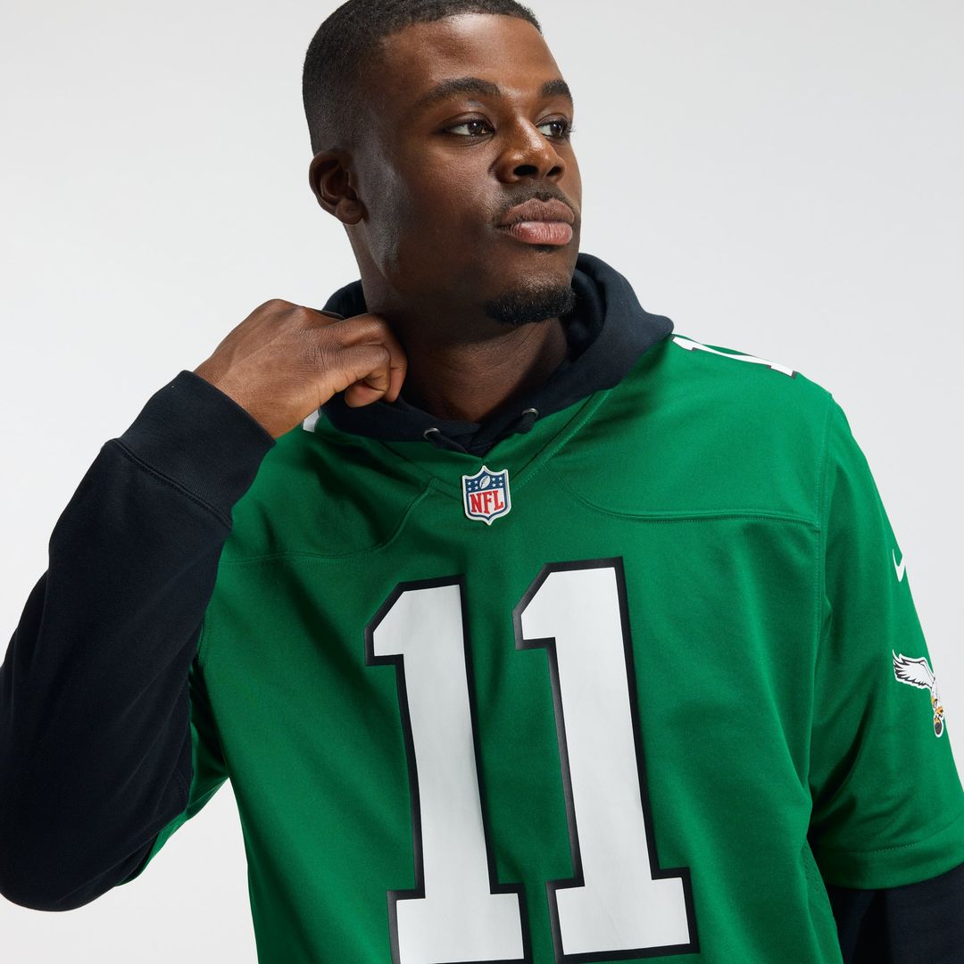 A.J. Brown Philadelphia Eagles Kelly Green Alternate Game Player Jersey