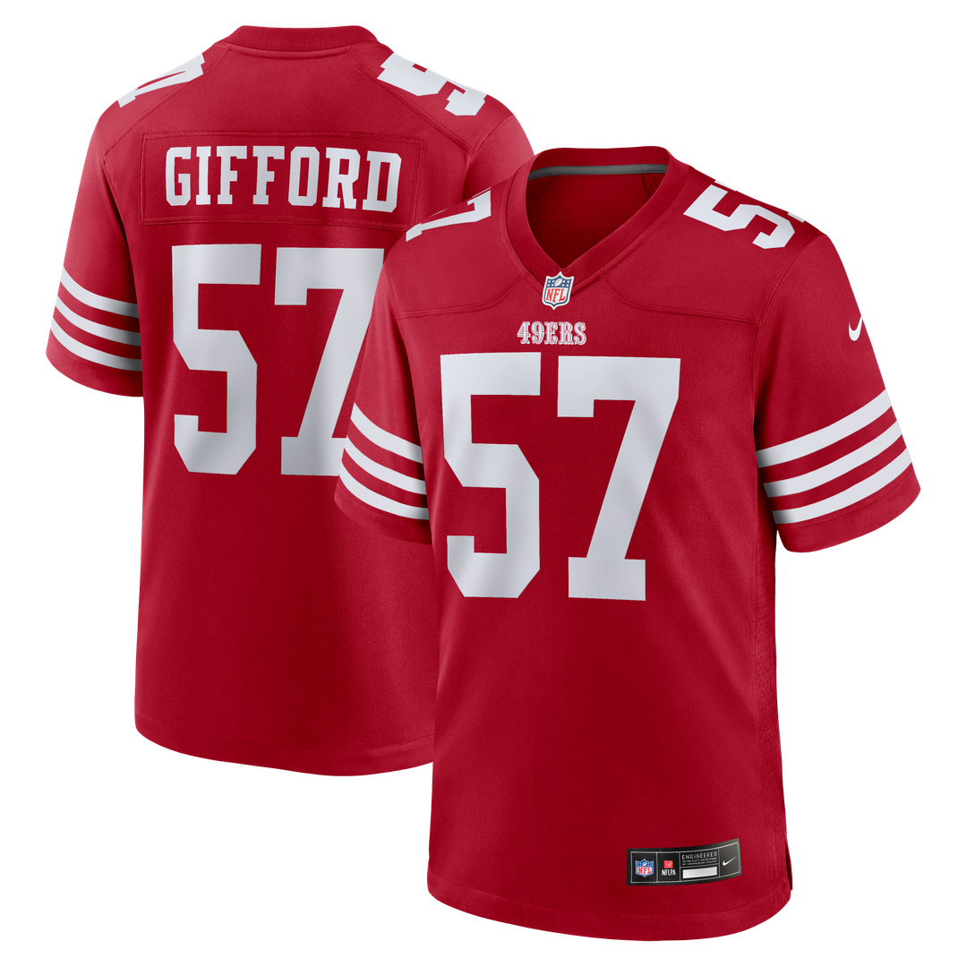 Luke Gifford San Francisco 49ers Scarlet Team Game Jersey