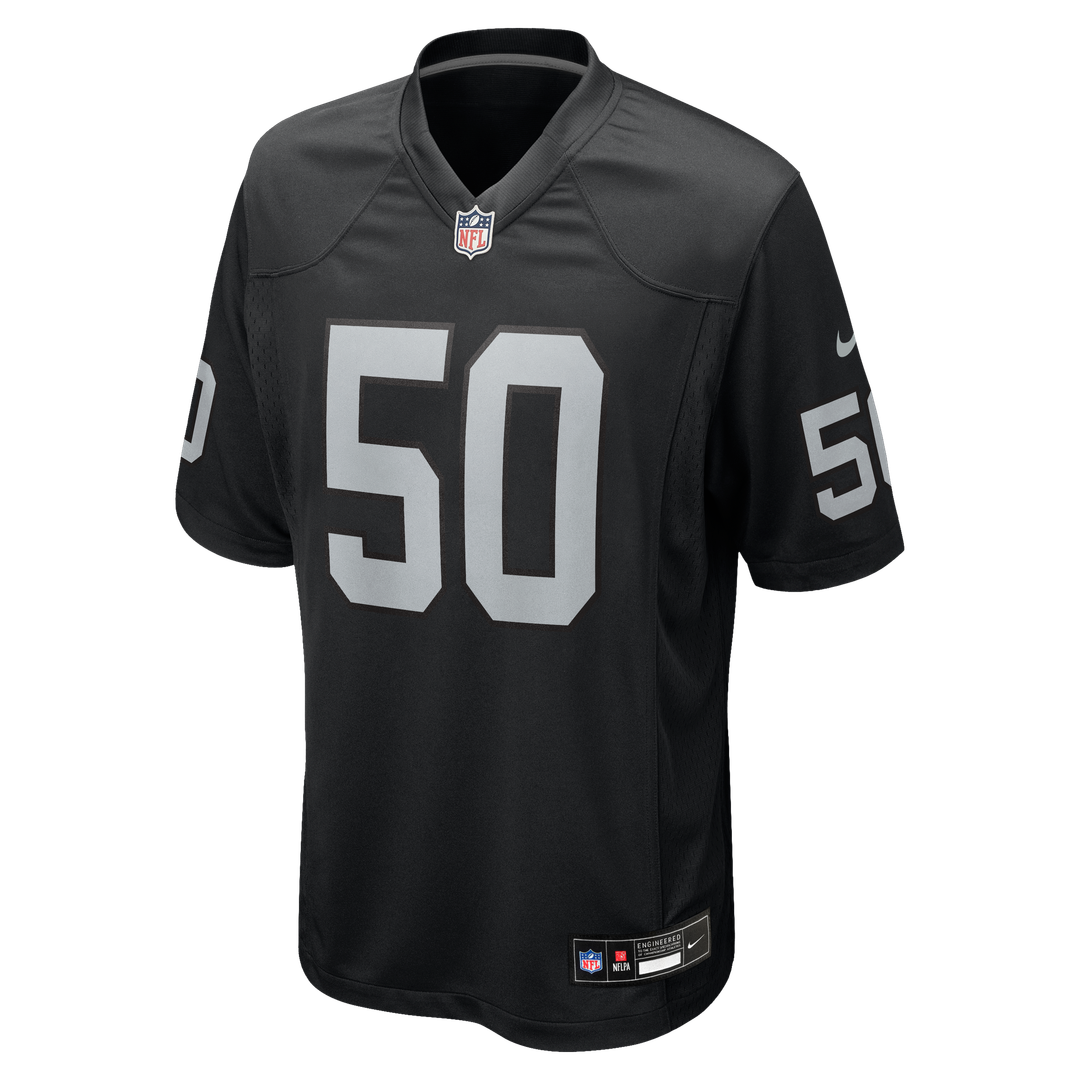 Segun Olubi Las Vegas Raiders Black Team Game Jersey