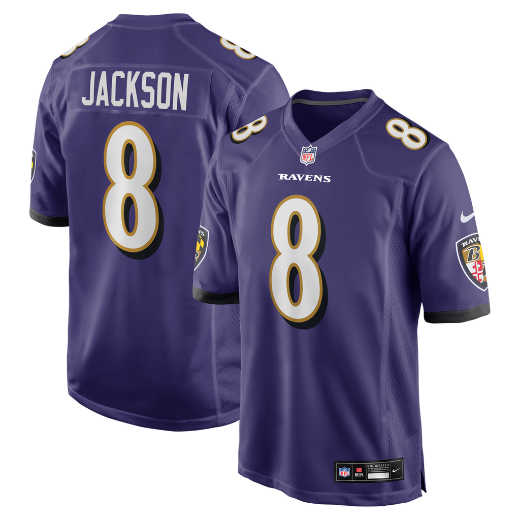 Lamar Jackson Baltimore Ravens Purple Game Jersey