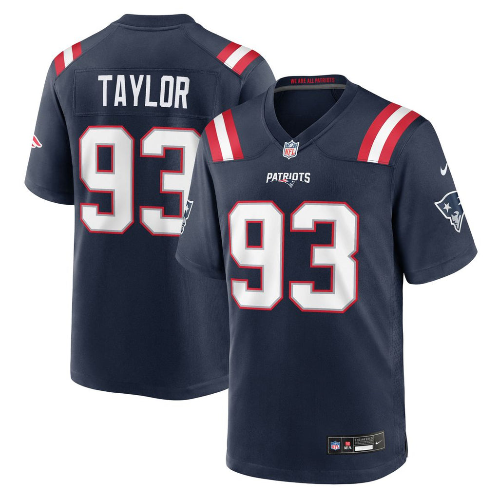 Leonard Taylor New England Patriots Navy Team Game Jersey