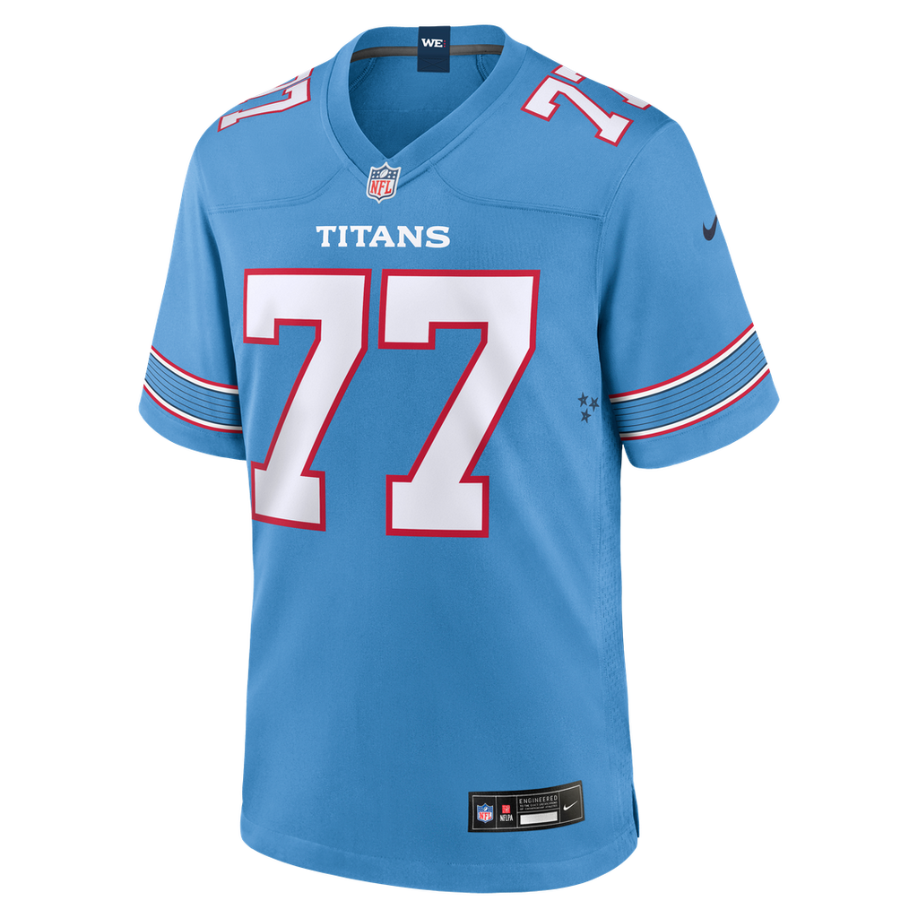 Peter Skoronski Tennessee Titans Light Blue Game Jersey
