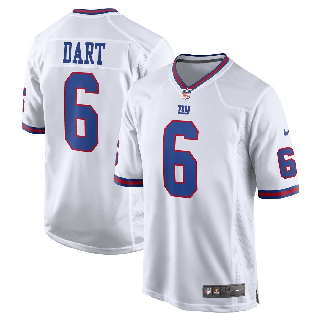 Jaxson Dart New York Giants White Alternate Vintage White Game Jersey