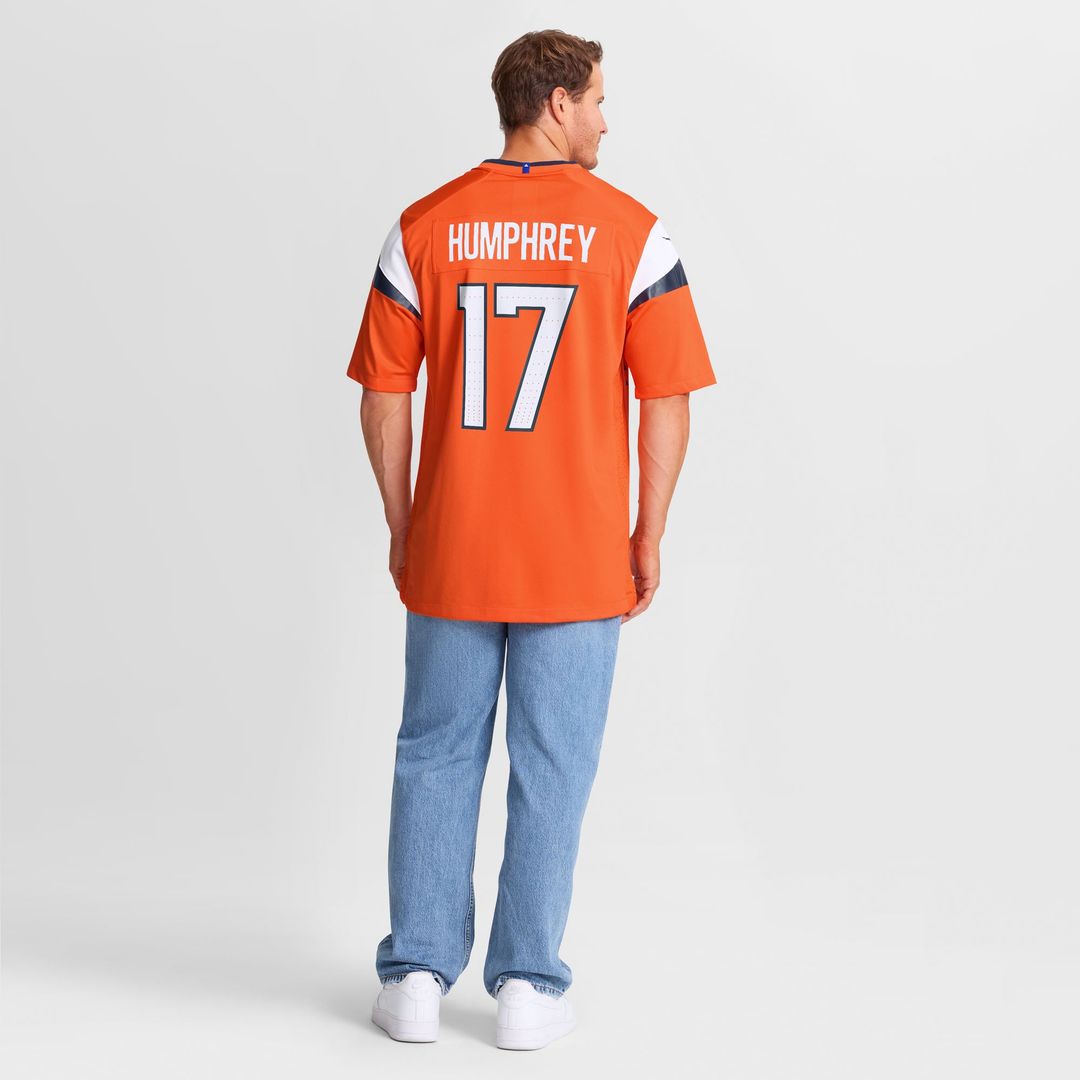 Lil'Jordan Humphrey Denver Broncos Orange Team Game Jersey