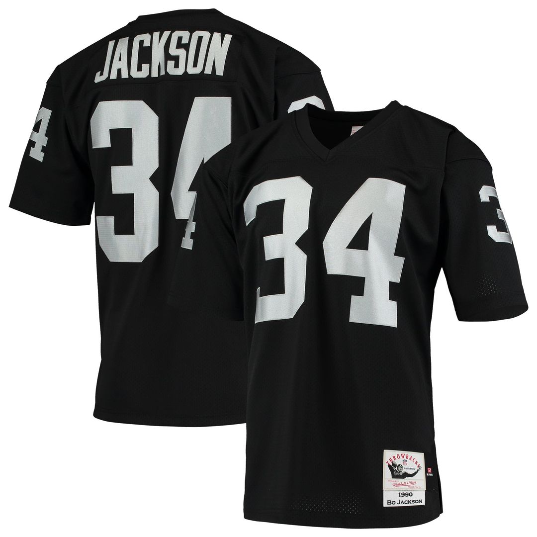 Bo Jackson Las Vegas Raiders 1990 Black Authentic Throwback Retired Player Jersey