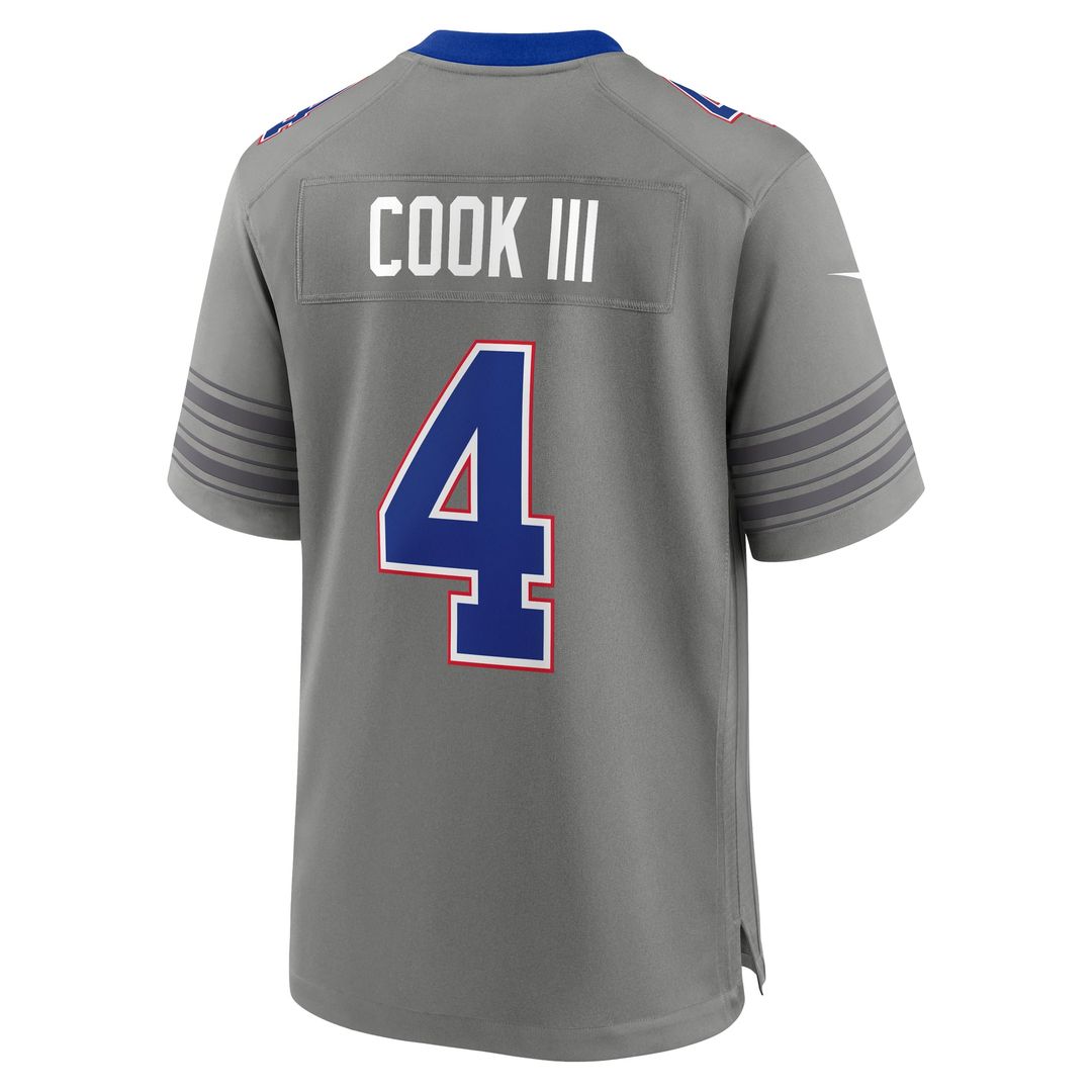 James Cook III Buffalo Bills Gray Nickel City Game Jersey