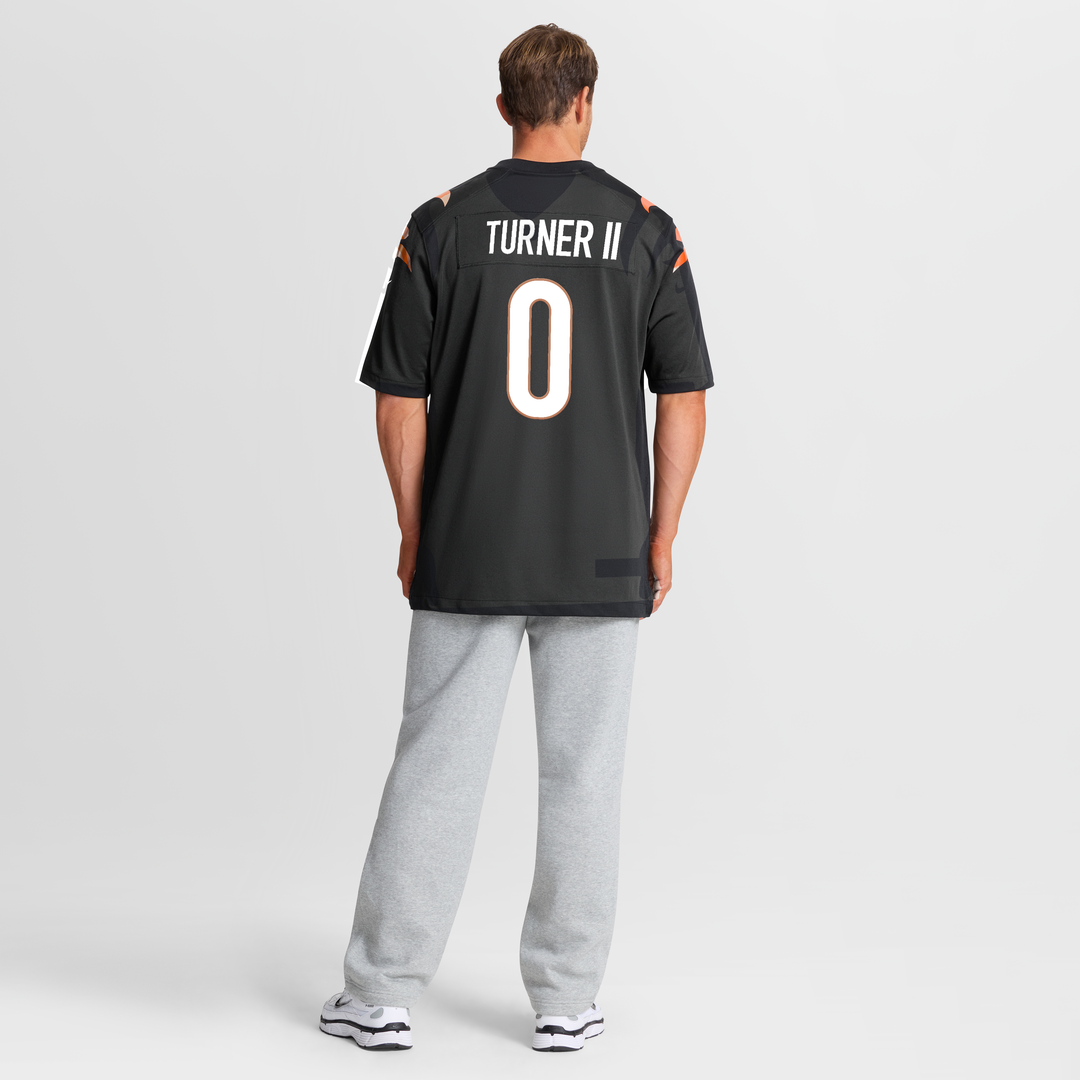 DJ Turner II Cincinnati Bengals Black Team Game Jersey