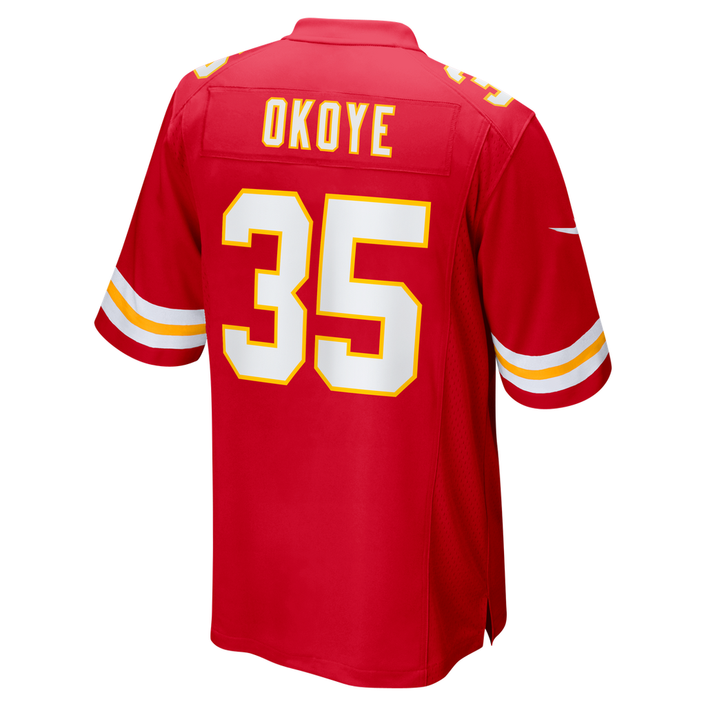 Christian Okoye Kansas City Chiefs Red Game Retired Player Jersey