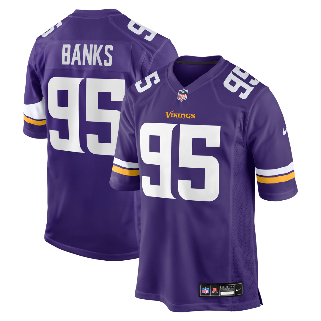 Caleb Banks Minnesota Vikings Purple Team Game Jersey