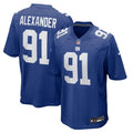 Darius Alexander New York Giants Royal Team Game Jersey