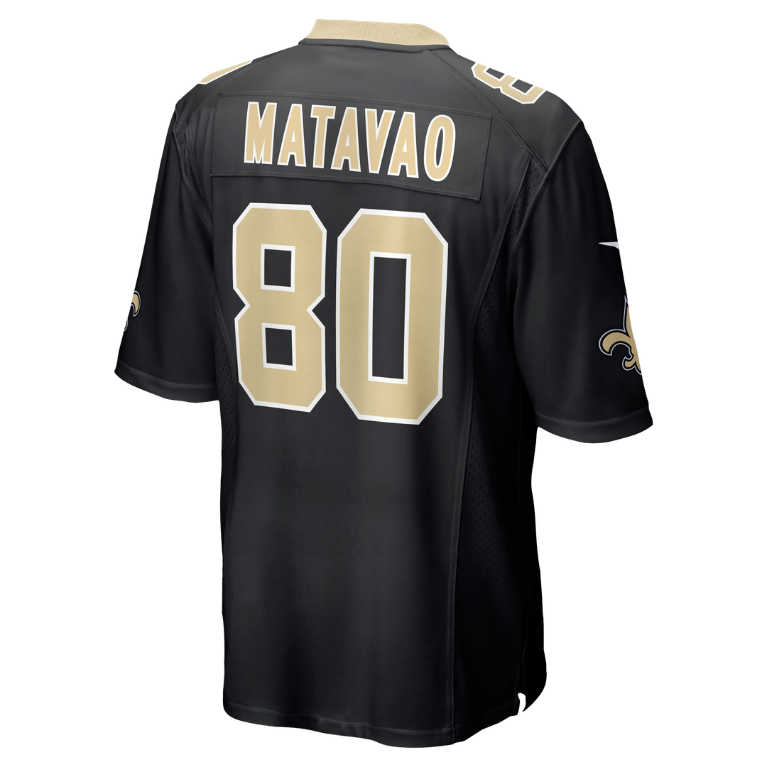 Moliki Matavao New Orleans Saints Black Team Game Jersey