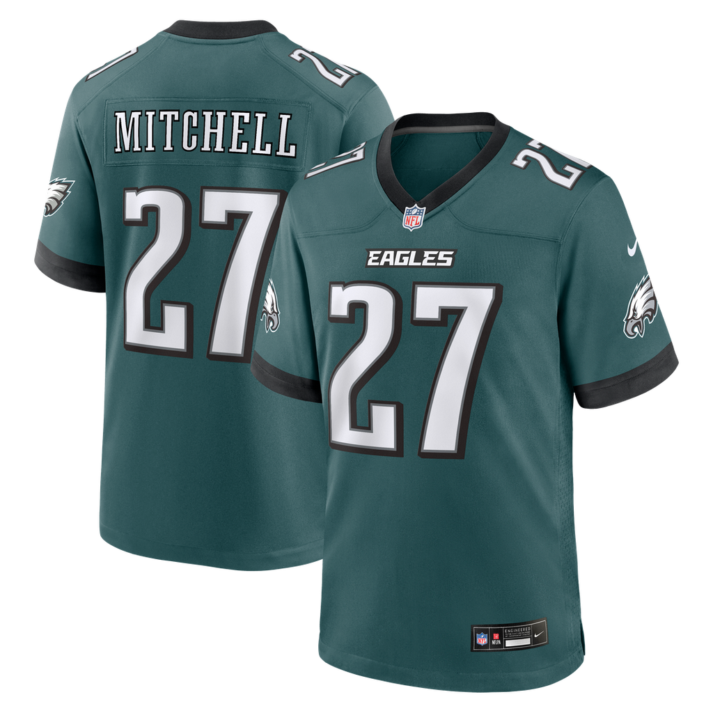 Quinyon Mitchell Philadelphia Eagles Midnight Green Team Game Jersey