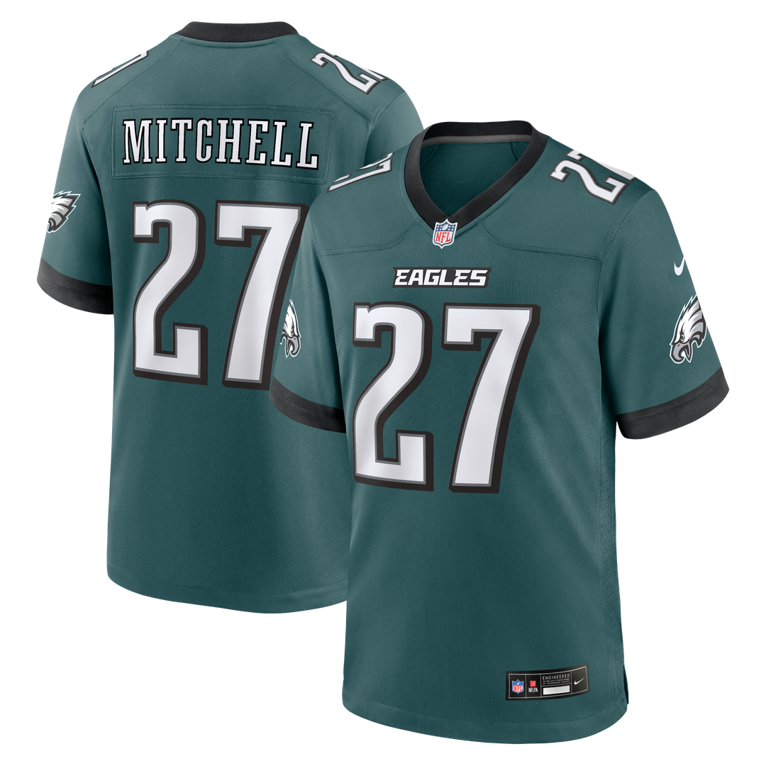 Quinyon Mitchell Philadelphia Eagles Midnight Green Team Game Jersey