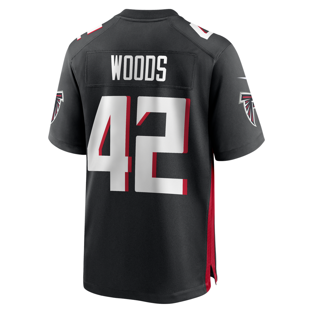 Josh Woods Atlanta Falcons Black Team Game Jersey