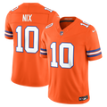Bo Nix Denver Broncos Orange Alternate Mile High Collection 1977 Throwback Vapor F.U.S.E. Stitched Limited Jersey
