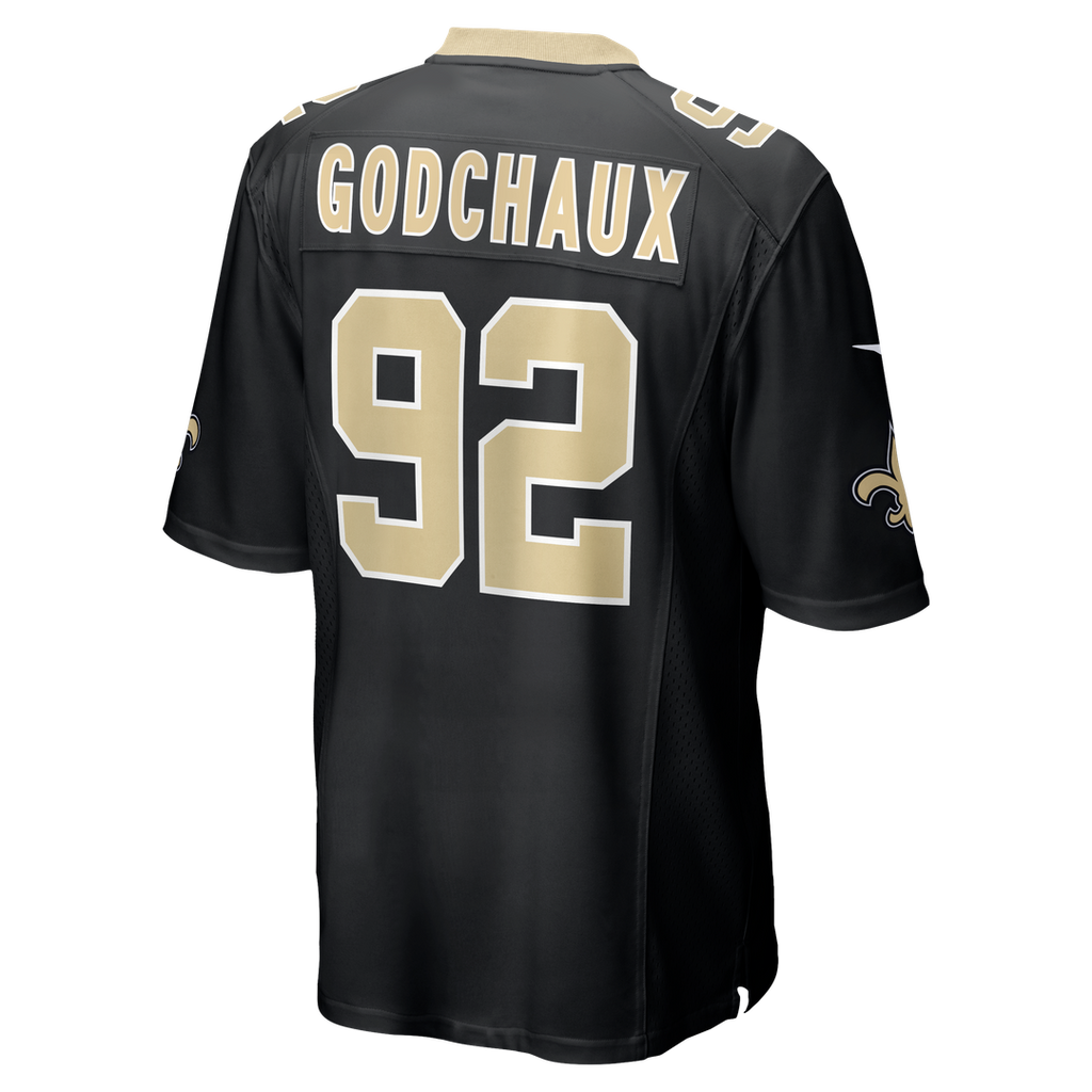 Davon Godchaux New Orleans Saints Black Team Game Jersey