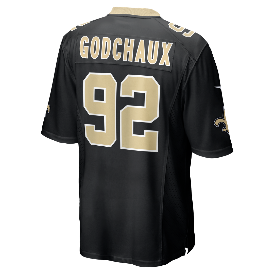 Davon Godchaux New Orleans Saints Black Team Game Jersey