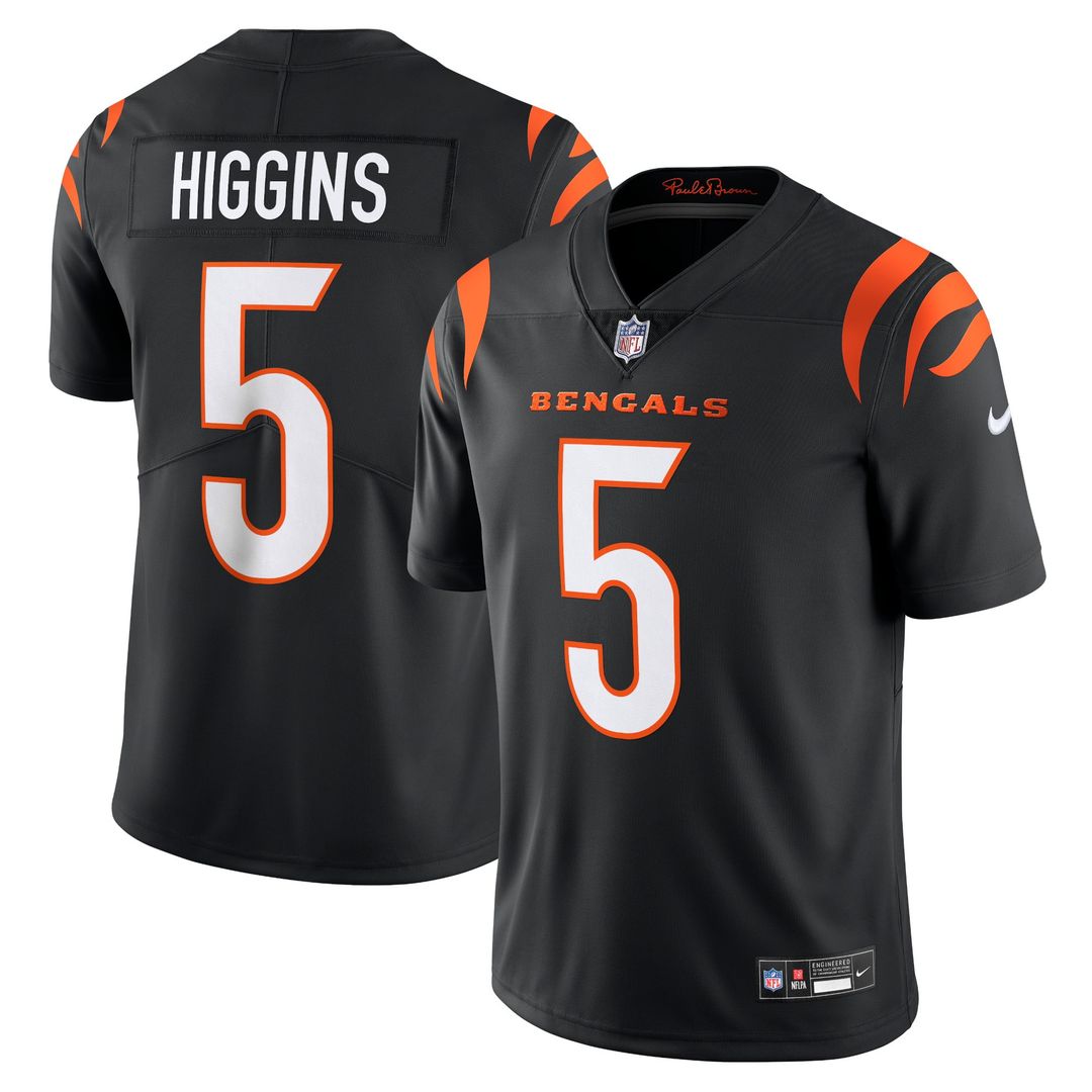 Tee Higgins Cincinnati Bengals Black Vapor Untouchable Limited Jersey