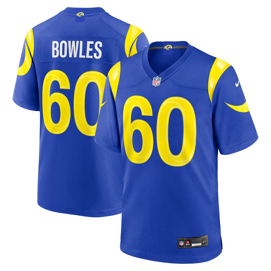Wyatt Bowles Los Angeles Rams Royal Team Game Jersey