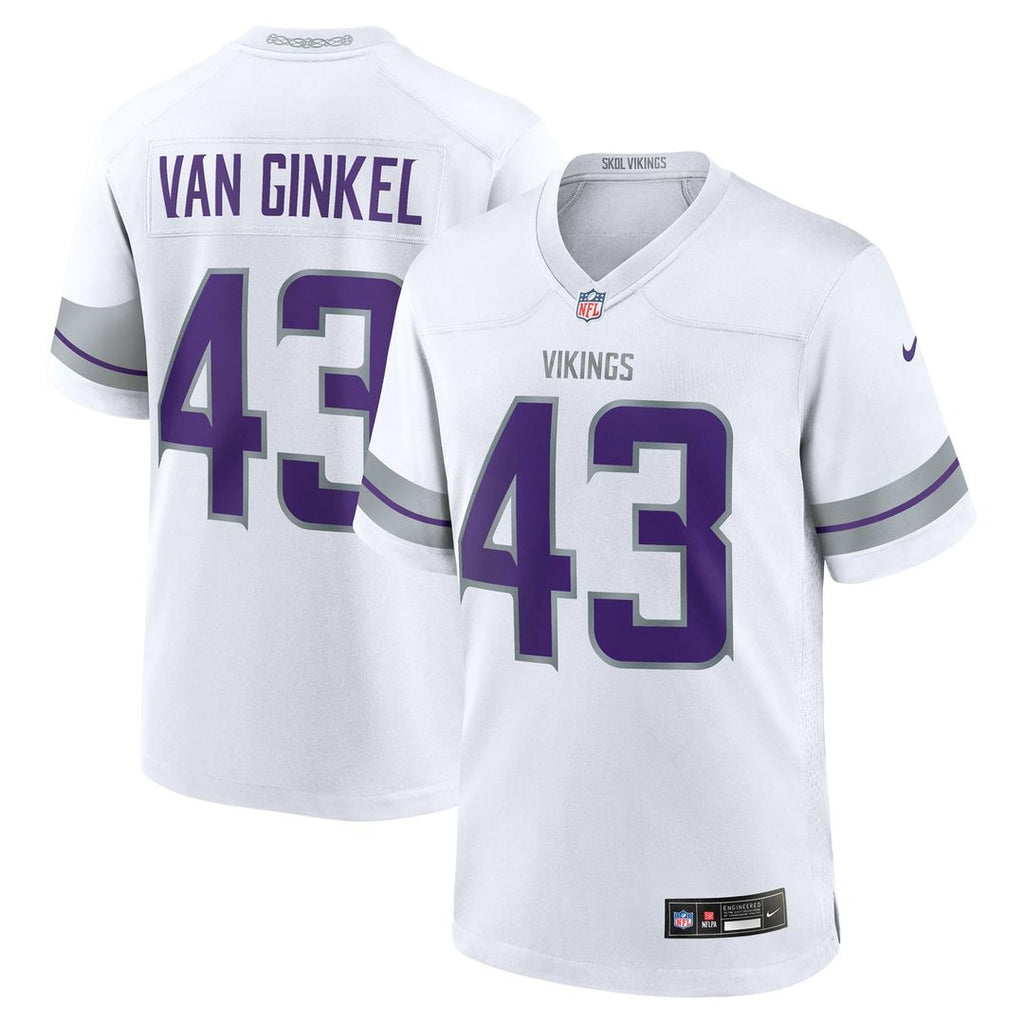 Andrew Van Ginkel Minnesota Vikings White Alternate Game Jersey
