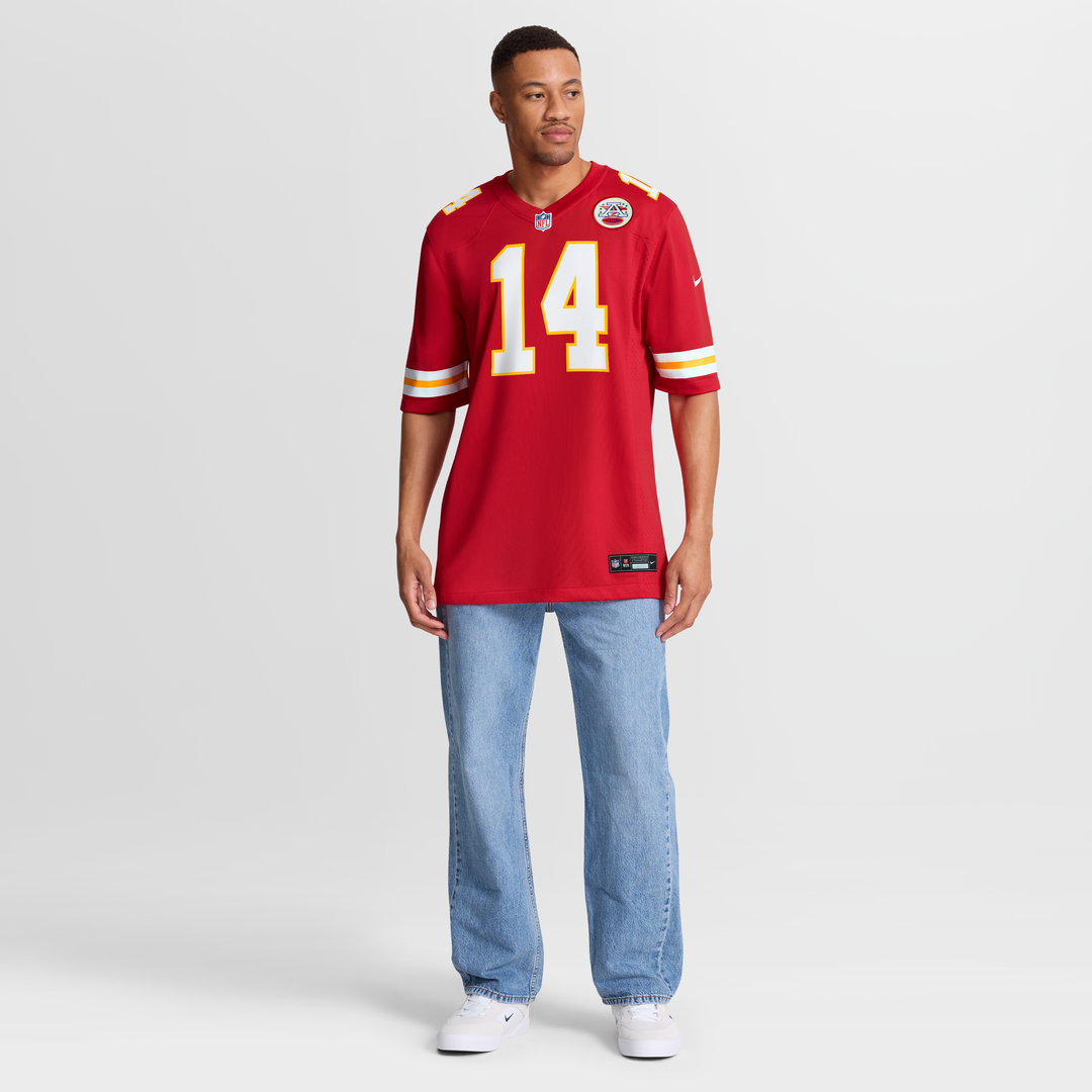 Garrett Nussmeier Kansas City Chiefs Red Game Jersey