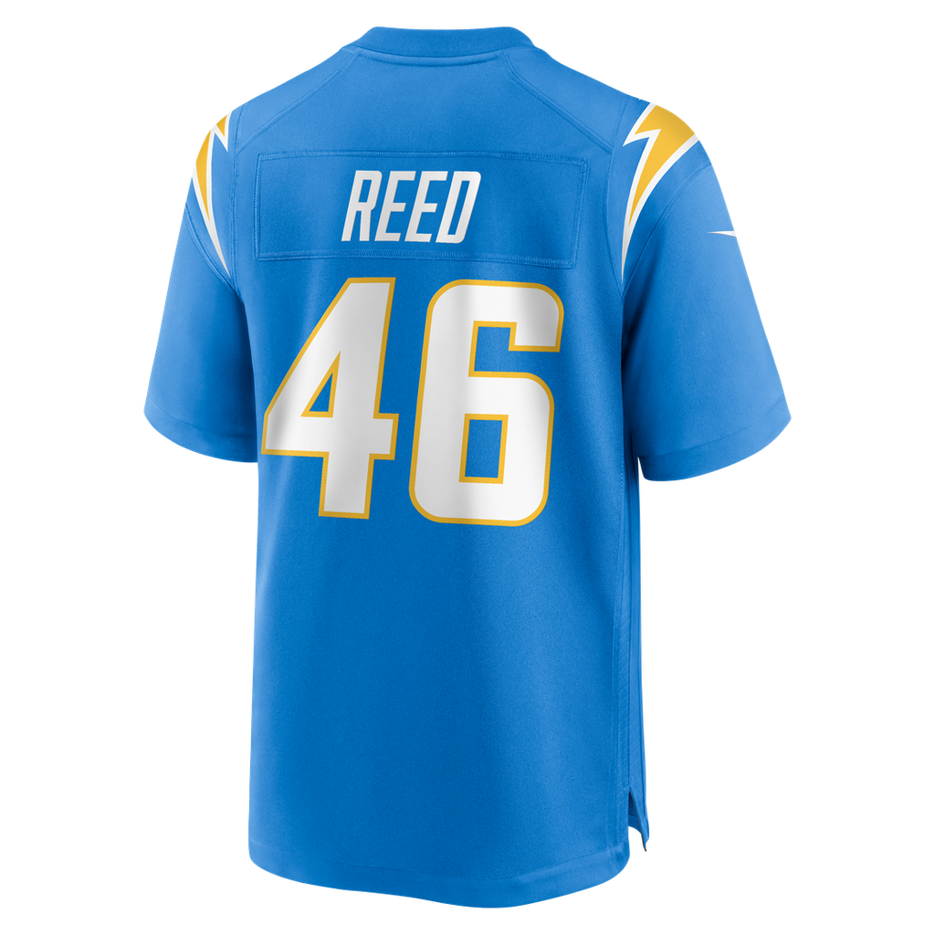Nikko Reed Los Angeles Chargers Powder Blue Team Game Jersey