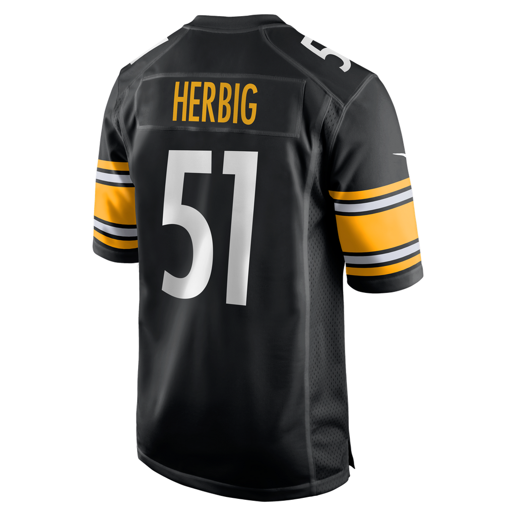 Nick Herbig Pittsburgh Steelers Black Game Jersey