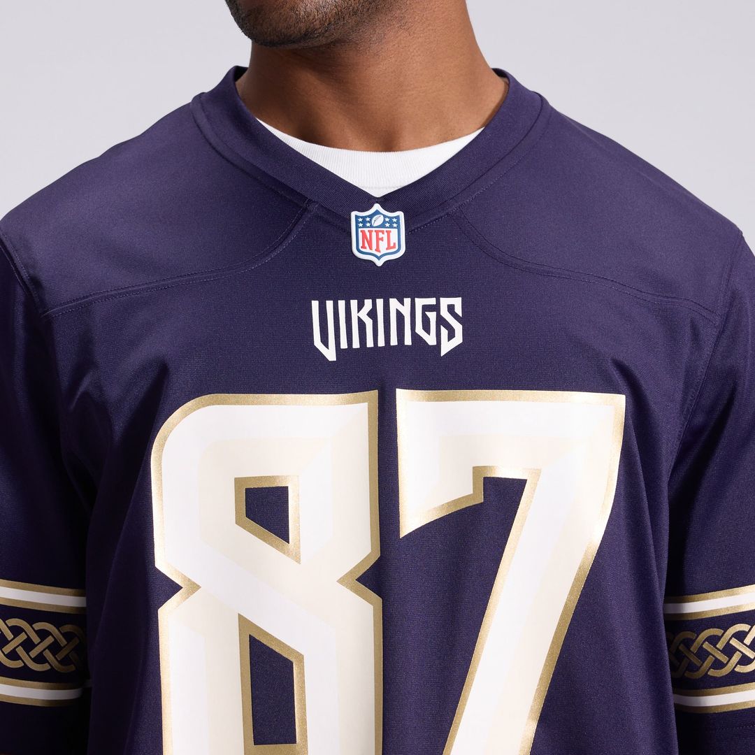 T.J. Hockenson Minnesota Vikings Purple 2026 Rivalries Collection Game Jersey