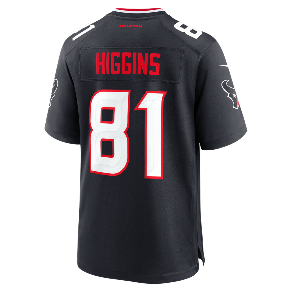 Jayden Higgins Houston Texans Navy Game Jersey