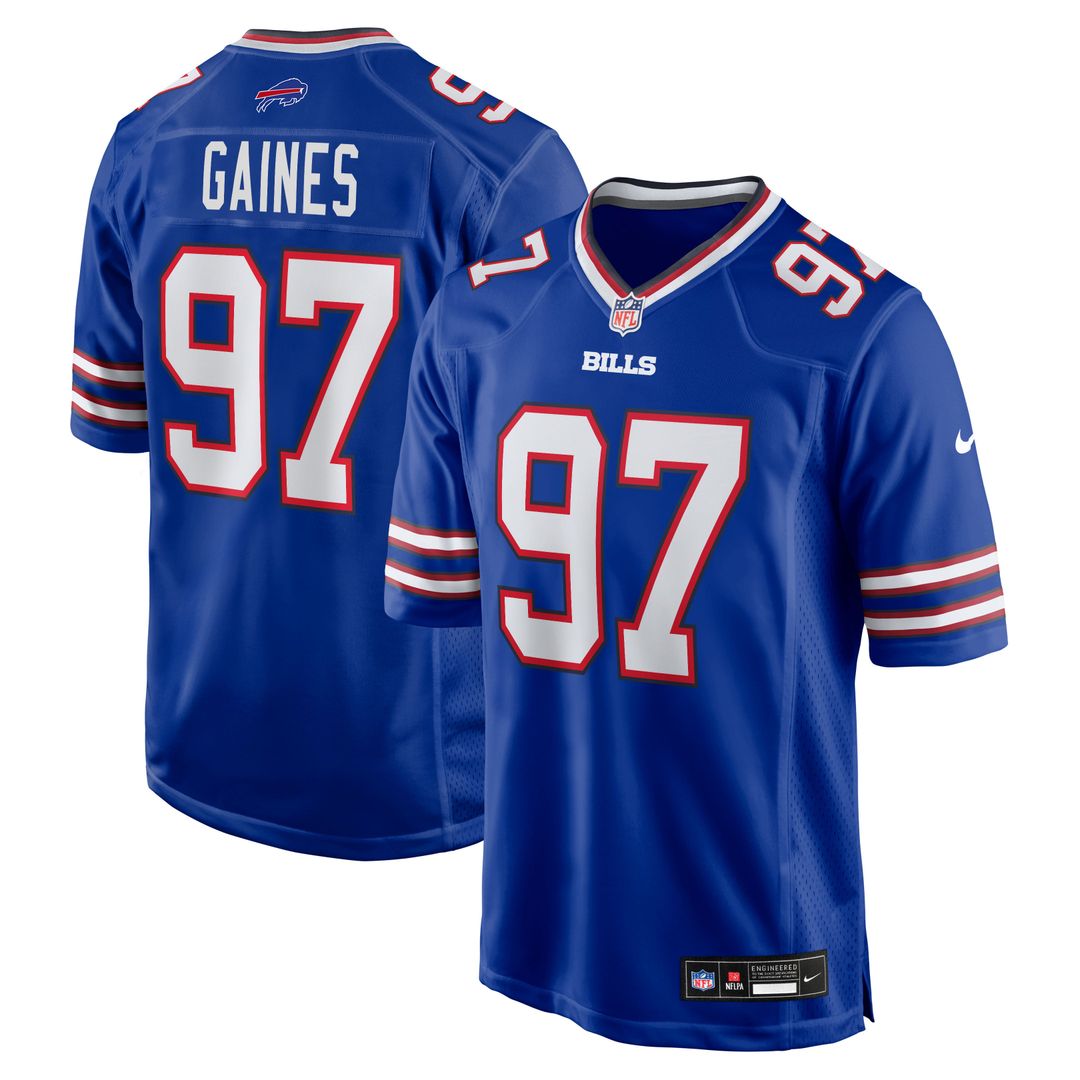 Greg Gaines Buffalo Bills Royal Team Game Jersey