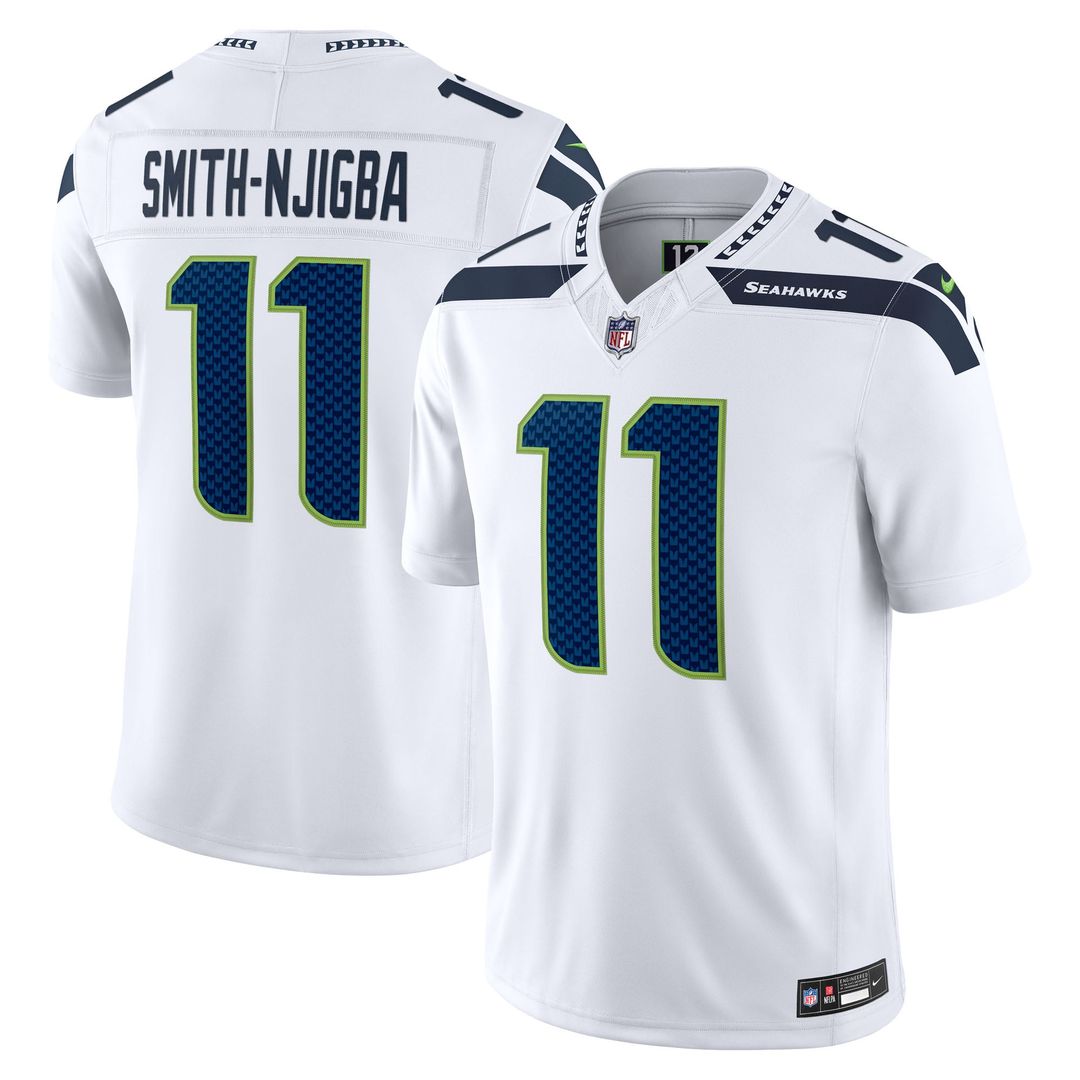 Jaxon Smith-Njigba Seattle Seahawks White Vapor F.U.S.E. Stitched Limited Jersey