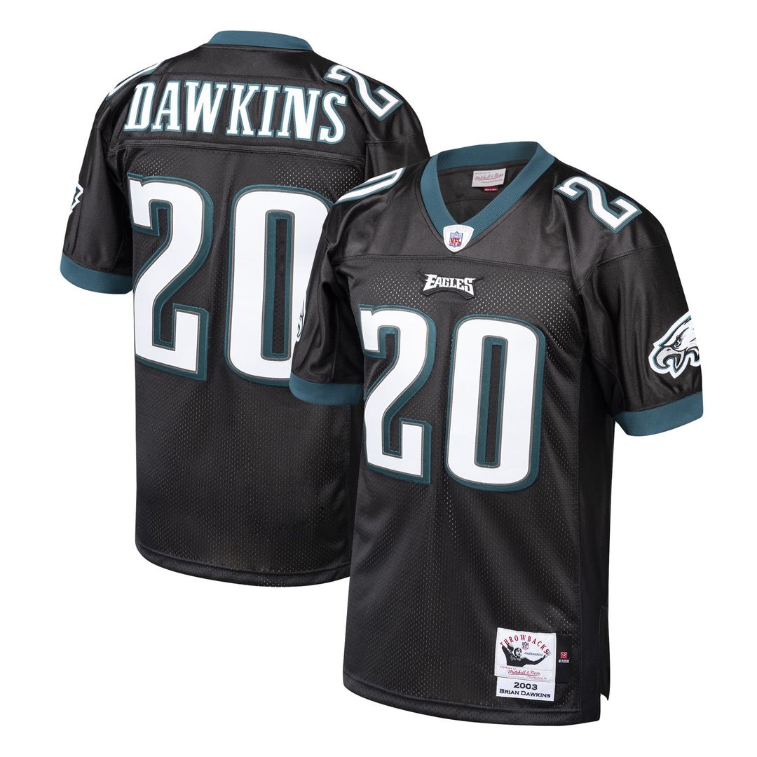Brian Dawkins Philadelphia Eagles 2003 Black Authentic Throwback Retired Player Jersey