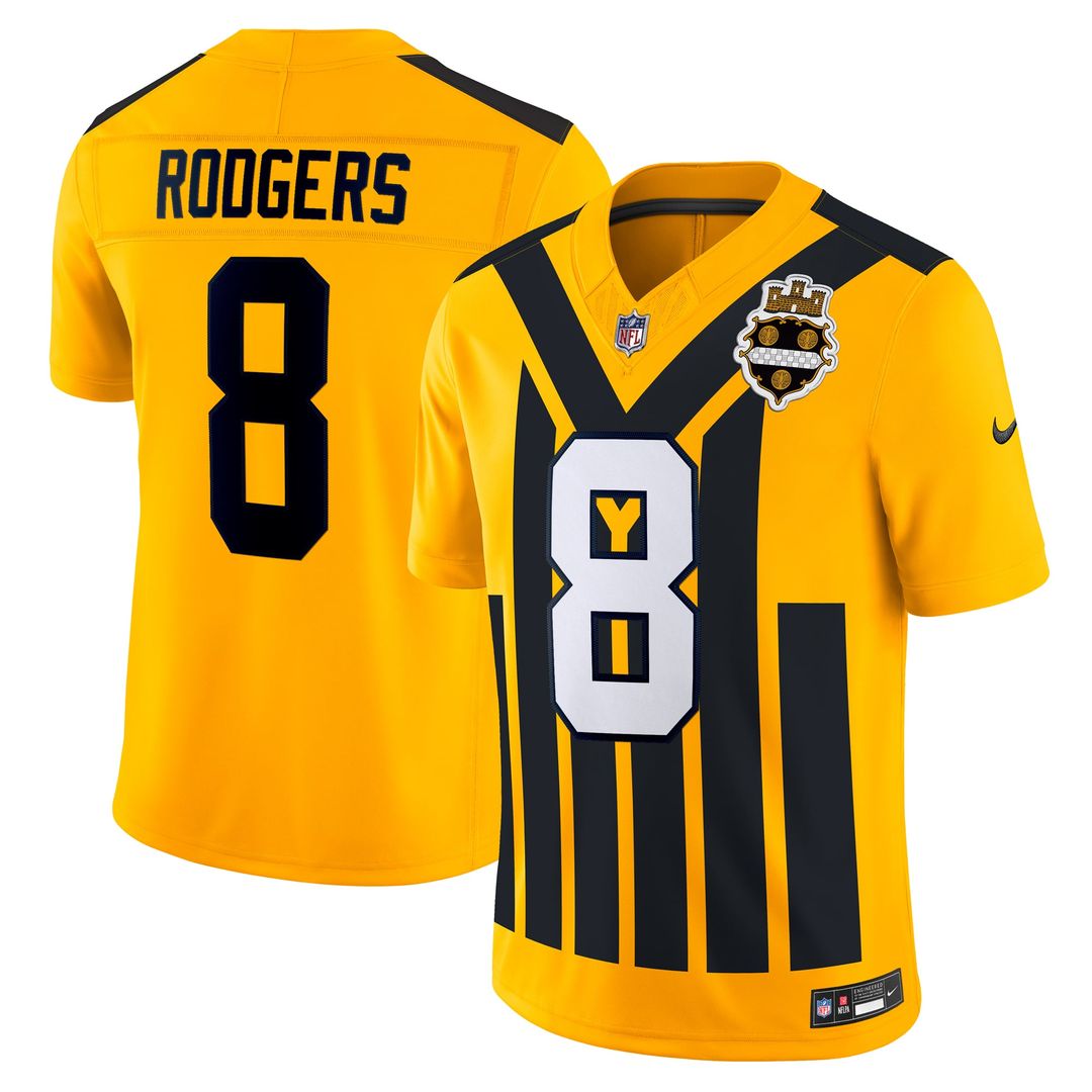 Aaron Rodgers Pittsburgh Steelers Gold Alternate Vapor F.U.S.E. Limited Jersey