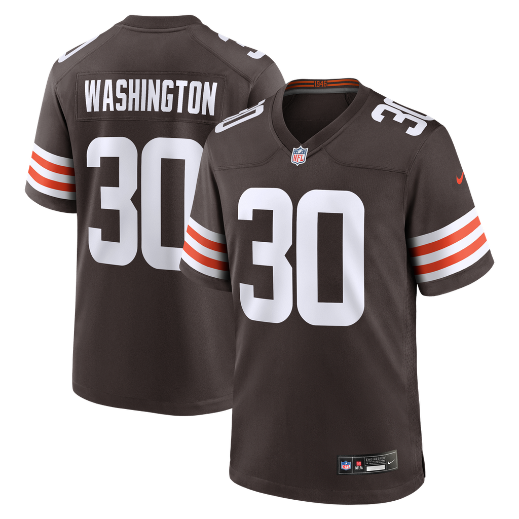 Zion Washington Cleveland Browns Brown Team Game Jersey