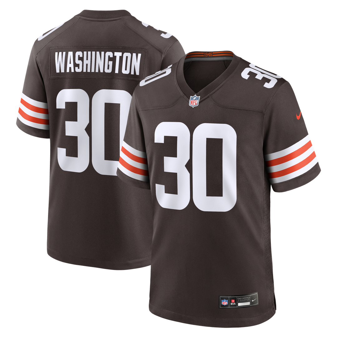 Zion Washington Cleveland Browns Brown Team Game Jersey