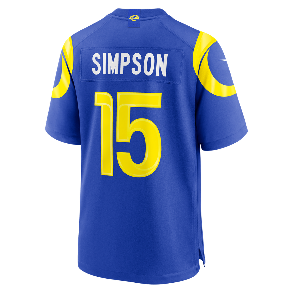 Ty Simpson Los Angeles Rams Royal Team Game Jersey