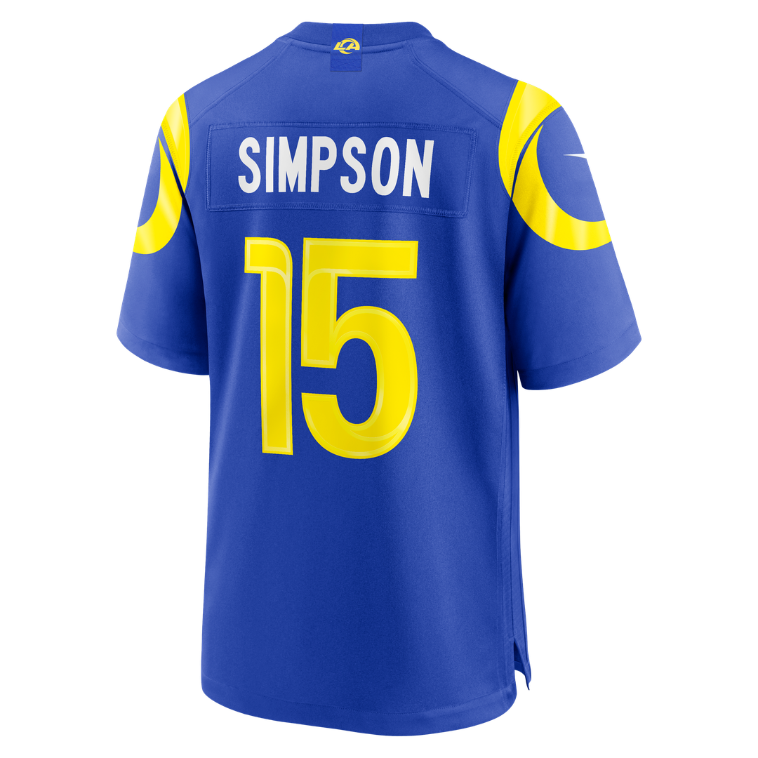 Ty Simpson Los Angeles Rams Royal Team Game Jersey