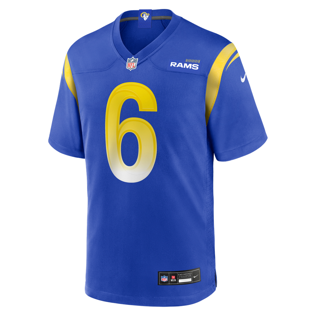Nick Hampton Los Angeles Rams Royal Team Game Jersey