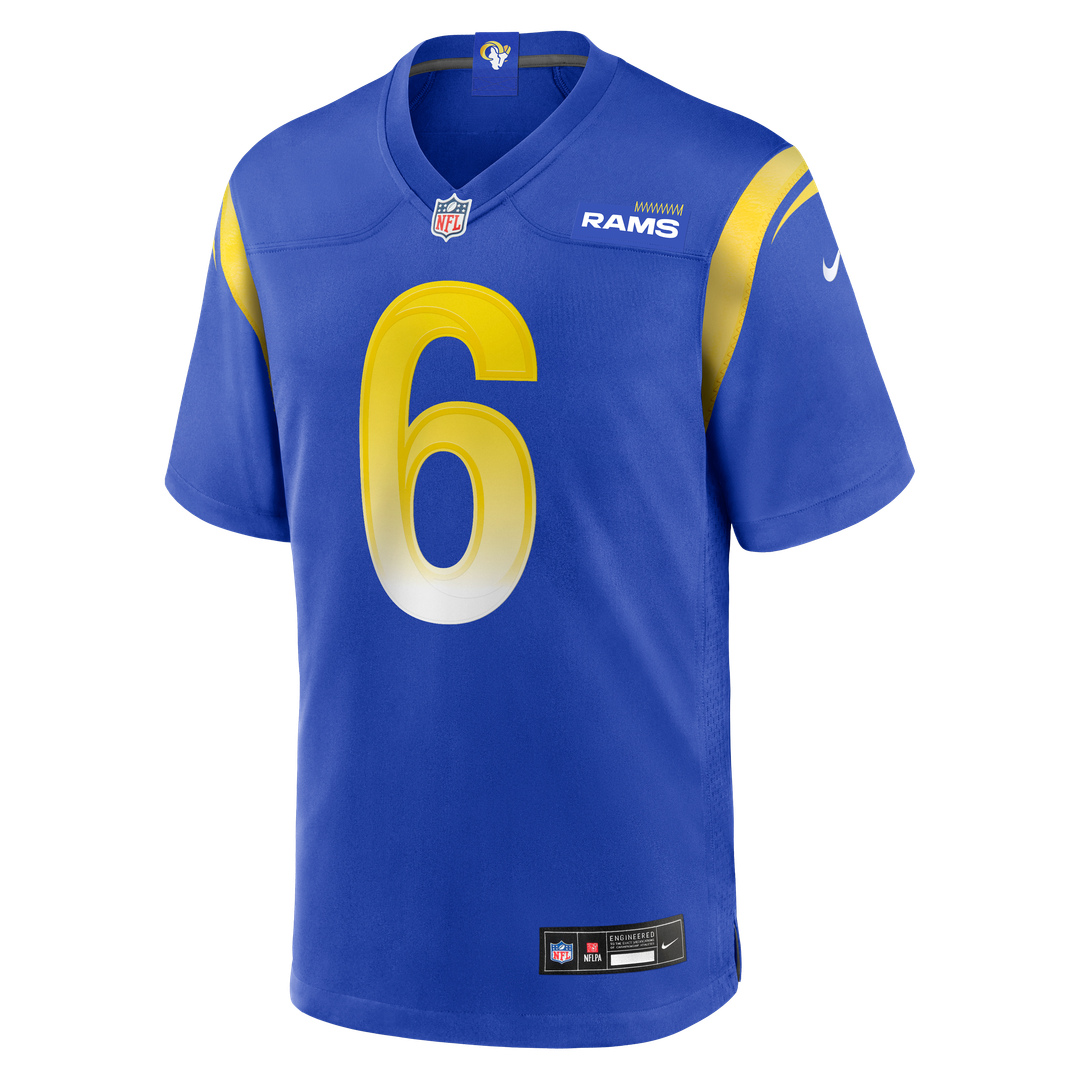 Nick Hampton Los Angeles Rams Royal Team Game Jersey