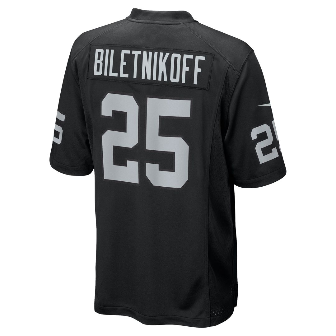 Fred Biletnikoff Las Vegas Raiders Black Game Retired Player Jersey